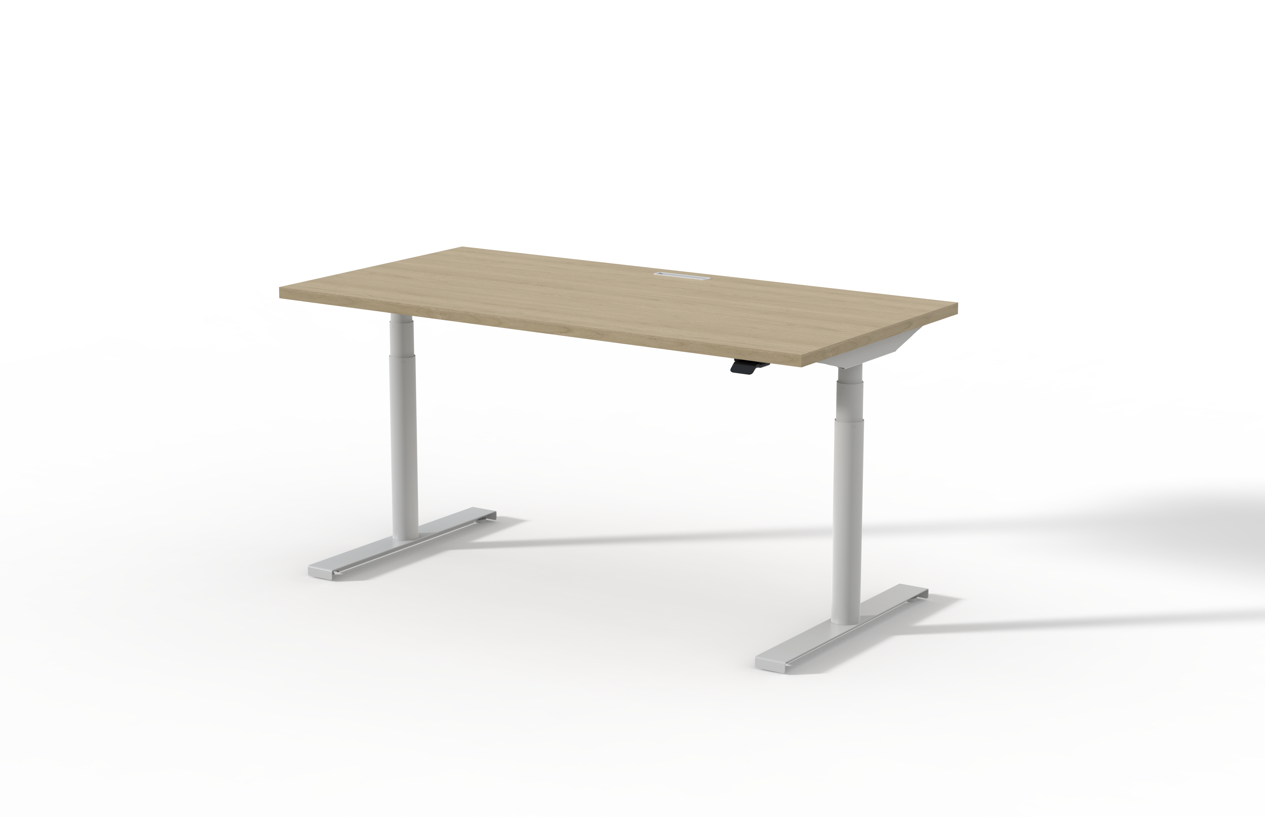 light wood standing desk